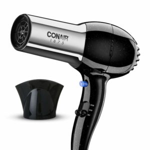 The Conair 1875 Watt Full Size Pro Hair Dryer creates less frizz and more shine with Ionic Technology Tourmaline Ceramic Technology provides uniform heat for fast drying and helps reduce heat damage Cool shot button locks style in place 5-foot power cord Includes concentrator for focused airflow and straight styles
